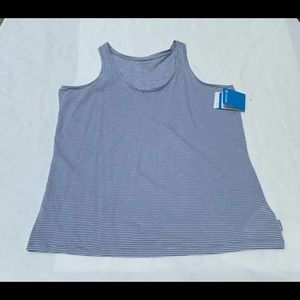 NWT Columbia‎ tank top. Gray and white stripe. Size xl.